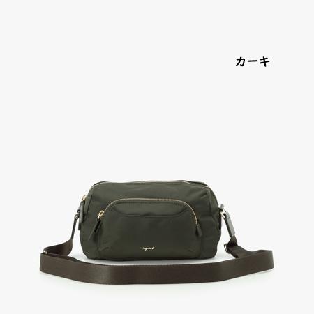 agnes b ショルダーバッグ　ナイロン　カーキ　アニエスベー agnes b.（アニエスベー） agnes b ショルダーバッグ ナイロン