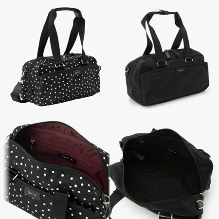 アニエス・ベー　2WAY ボストン　ショルダーバッグ　ブラック agnes b.（アニエスベー） agnes b ショルダーバッグ ナイロン 2way
