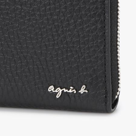 アニエスベー　定価28600円　本革レザーラウンドジップウォレット長財布ブラック agnes b.（アニエスベー） agnes b 財布 長財布 レザー ラウンドジップ