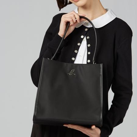 アニエスベー agnes b ショルダーバッグ 2wayトートバッグ ブラックの画像