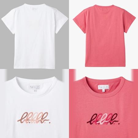 agnes b.（アニエスベー） agnes b Tシャツ b. ロゴ 刺繍 コットン