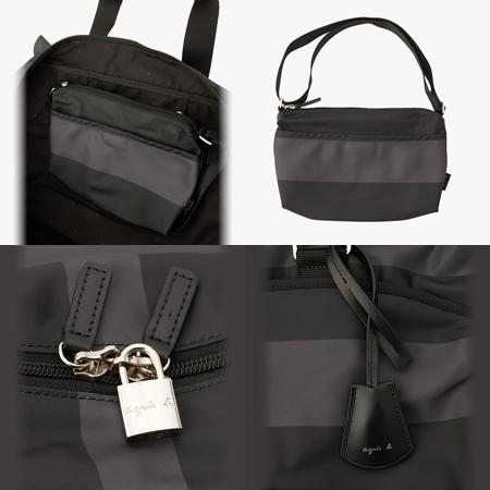 定価50000円 agnes b. ボーダー ボストンバッグ アニエスベー agnes b.（アニエスベー） agnes b ボストンバッグ ボーダー グレー