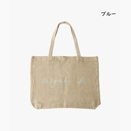 agnes b.（アニエスベー） agnes b トートバッグ ロゴ リネン コットン
