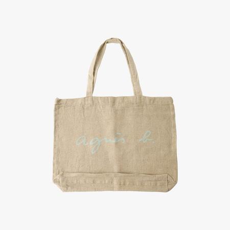 agnes b.（アニエスベー） agnes b トートバッグ ロゴ リネン コットン