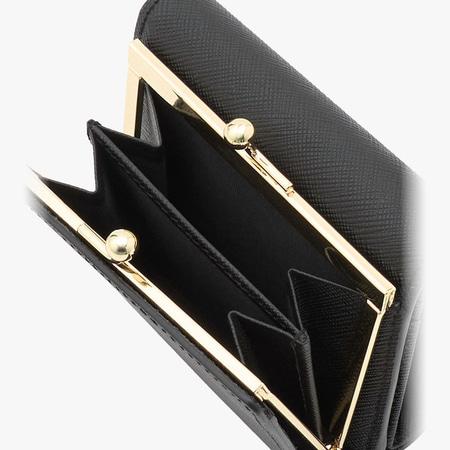 アニエスベー agnes b 財布 カードケース ミニ財布 レザー 三つ折りがま口 ミニ ウォレット ava ブラック | agnes b. | 05