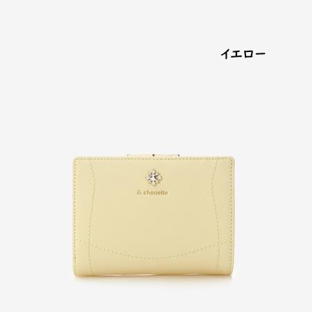 サマンサタバサ &chouette 折財布 ビジュー口金二つ折り財布 