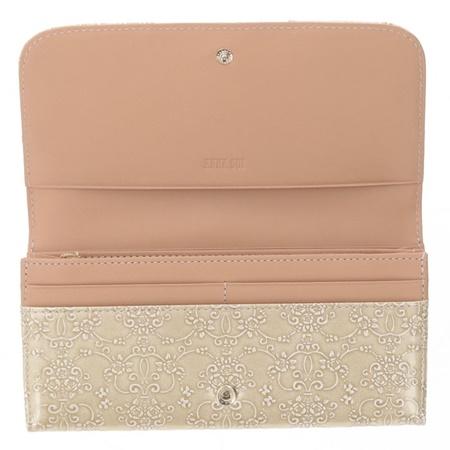 ANNA SUI（アナスイ） 長財布 ルーミー 口金フラップ長財布 ゴールド
