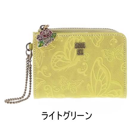 新品 アナスイ キーホール フラップマルチケース 小銭入れ カード入れ カーキ ANNA SUI アナスイ - レディース パスケース・レディース カード