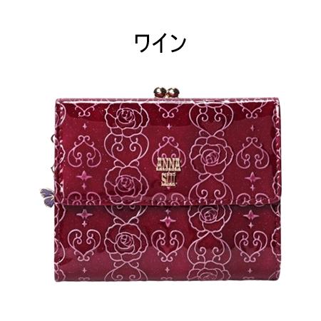 アナスイ 二つ折り財布 花柄 フラワー ANNA SUI 財布 総柄