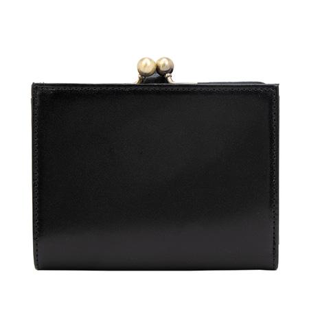 新品タグ付き【アナスイ】薔薇モチーフ 口金 がま口二つ折り財布 黒 ANNA SUI（アナスイ） 【送料無料】【ラッピング無料】アナスイ 折財布