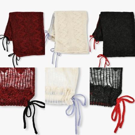 ANNA SUI（アナスイ） マフラー ニットマフラー リボン付きセミ