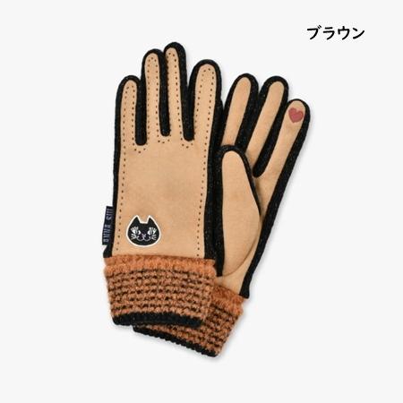 ANNA SUI（アナスイ） 手袋 グローブ TITI ムートン調 スマホ対応