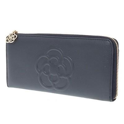 CLATHAS（クレイサス） 長財布 ワッフル Lファスナー ネイビー