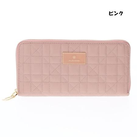 CLATHAS クレイサス　 セレナキルティングラウンドファスナー長財布 ピンク CLATHAS クレイサス 長財布 セレナ ラウンド長財布 : Clover