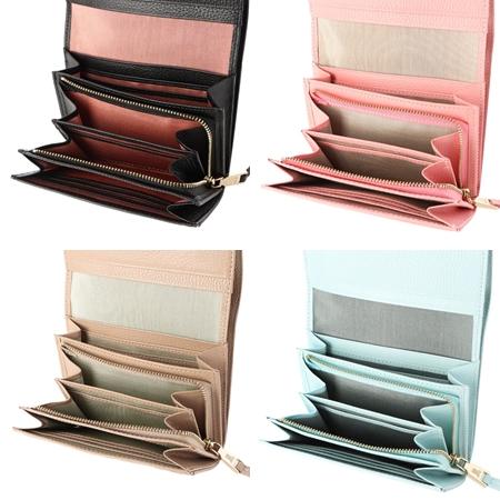 ◆【送料無料】【ラッピング無料】ランバン オン ブルー LANVIN en Bleu 財布 折財布 サンドニ 二つ折り中Lファスナー財布の画像