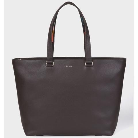 大好評 ポールスミス トートバッグ インレイドストライプハンドル ダークブラウン Paul Smith 口コミ Demosiliguricollege Nextgensoftware Co In