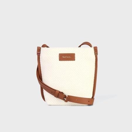 ポールスミス Paul Smith ショルダーバッグ ツイルレザートリム ネック