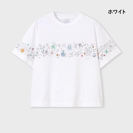 ポールスミス Paul Smith Tシャツ ウィメンズ Doodle Art アニマルロゴ 半袖 綿100%の画像