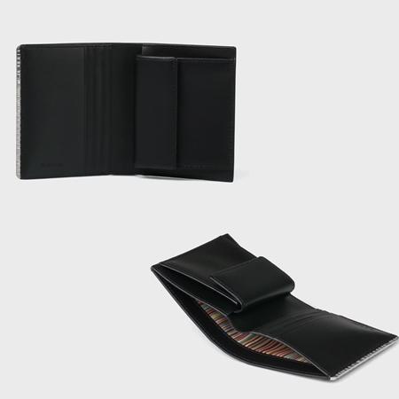 ポールスミス Paul Smith 財布 折財布 メタルシャドーストライプミニ財布の画像