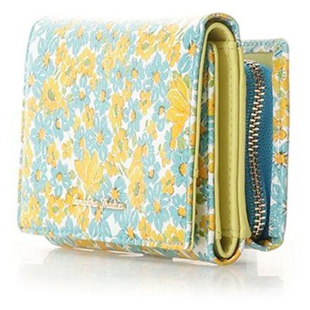 大特価 サマンサタバサ 財布 折財布 ガーデンフラワー ターコイズ Samantha Thavasa 公式限定新作 送料無料 Www Mysmileteethwhitening Com
