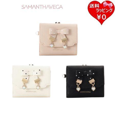 サマンサベガ Samantha Vega 折財布 ハート ドット がま口 ビジュー  レディース