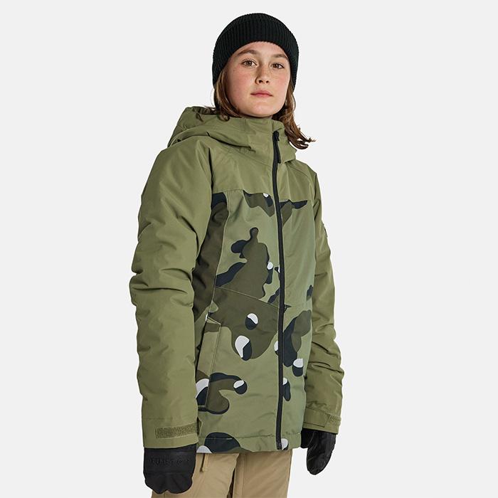 [日本正規品]スノーボード ウェア バートン ジャケット 2024 BURTON BOYS' LODGEPOLE 2L JACKET Forest Moss Cookie Camo 子供  ユース スノボー 23-24｜clover-sports-outdoo｜02