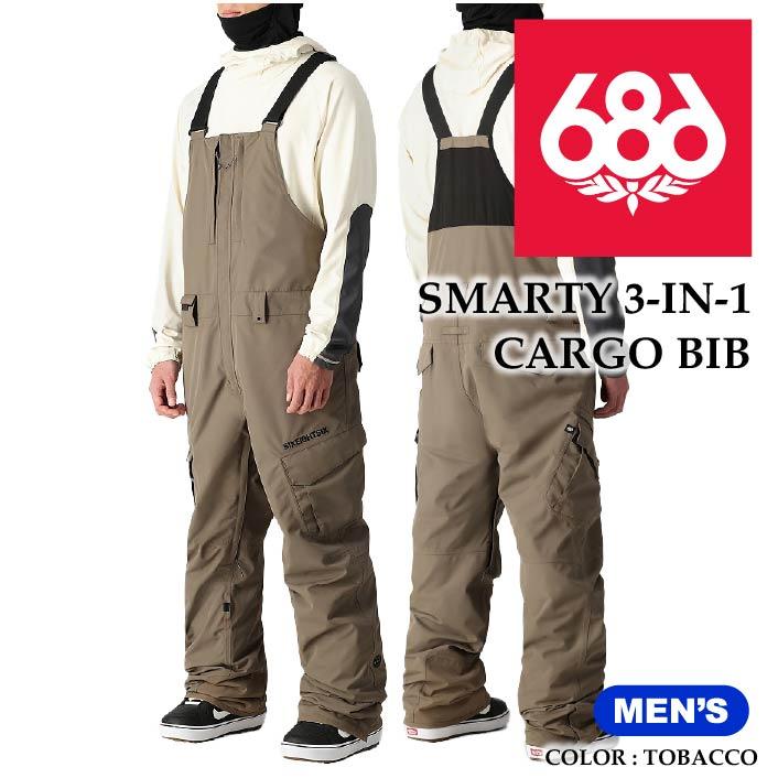 686 SMARTY 3 IN 1 CARGO BIB スノーボード　ビブパンツ 686 Smarty 3 In 1 Cargo Bib Tobacco - Boh's Cycle and