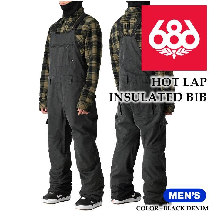 スノーボード 686 HOT LAP INSULATED BIB 686（シックスエイトシックス） スノーボード ウェア ビブパンツ 686