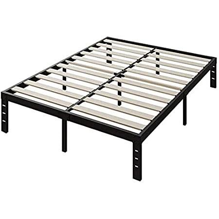 Ziyoo Inch 14 Inch 映画グッズ Platform Metal Bed B07jgqhws8 Duty Strengthen Wooden送料無料 クローバー