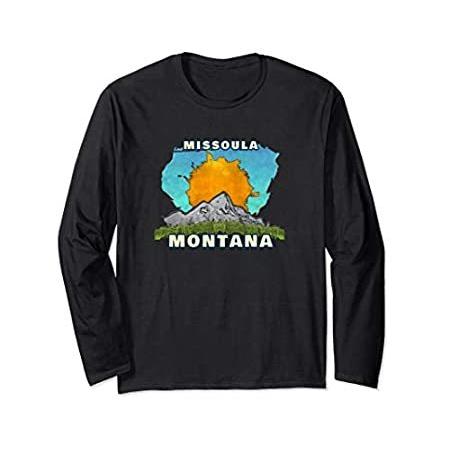 【本日特価】 Missoula Montana Mountain Sun Scenery Long Sleeve T-Shirt送料無料 その他ゴルフ用品
