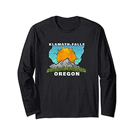 【2021?新作】 Oregon Falls Klamath Mountain T-Shirt送料無料 Sleeve Long Scenery Sun その他ゴルフ用品
