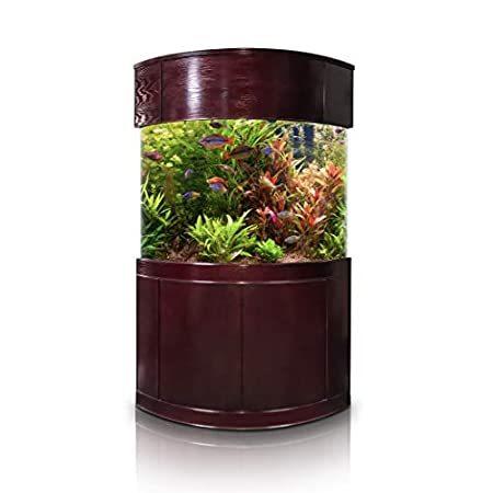 Aquavim Kit 85 Gallon 熱帯魚 アクアリウム用品 Glass Corner Tank Corner Aquarium Kit 136 Gal Unstained