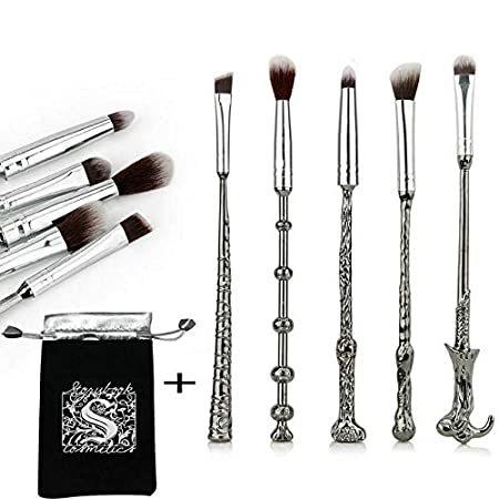 JORCEDI&#xA0;5 Piece Makeup Brushes ,For Harry Potter Fans Metal Wizard Wand Set送料無料 その他映画グッズ