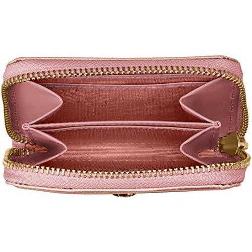 レディースファッション 財布、帽子、ファッション小物 [マリクレール] 財布 ミニ財布 レディース カード入れ付き 本革 小さい財布 手のひらサイズ 背面にカード入れ ブランド パークフロラル ピンク