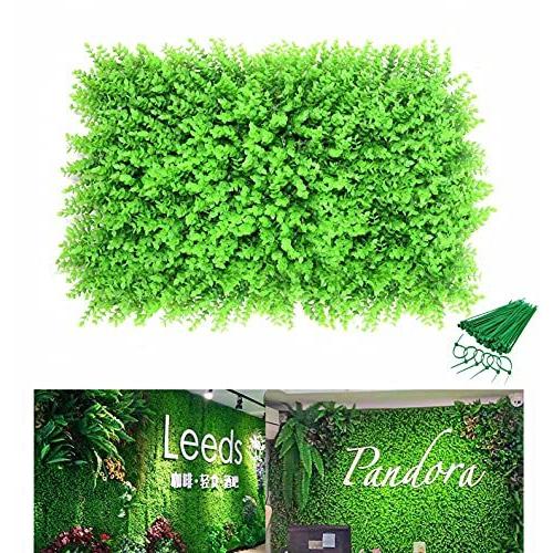 uyoyous人工植物ウォールマット12ピース壁装飾壁グリーンショップ装飾芝生屋内人工芝屋外、屋内、庭、フェンス、裏庭、装飾に適しています（40x60(9134円)