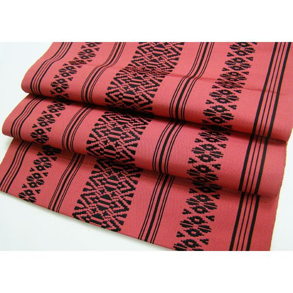 ハ寸名古屋帯 未使用 本場筑前博多織 全通献上柄 手先オープン仕立て  