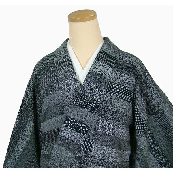 裄６５ｃｍ　伝統工芸士【染谷梅治】　贅沢な【江戸小紋と更紗】　美品のお着物です 裄65cm 伝統工芸士【染谷梅治】 贅沢な【江戸小紋と更紗