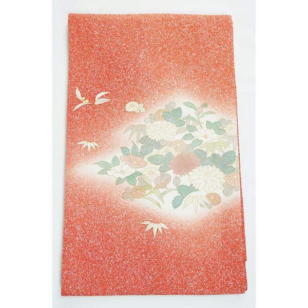 塩瀬 九寸名古屋帯 お太鼓柄 叩き染 可憐に咲く花 正絹 10424 : 10424  