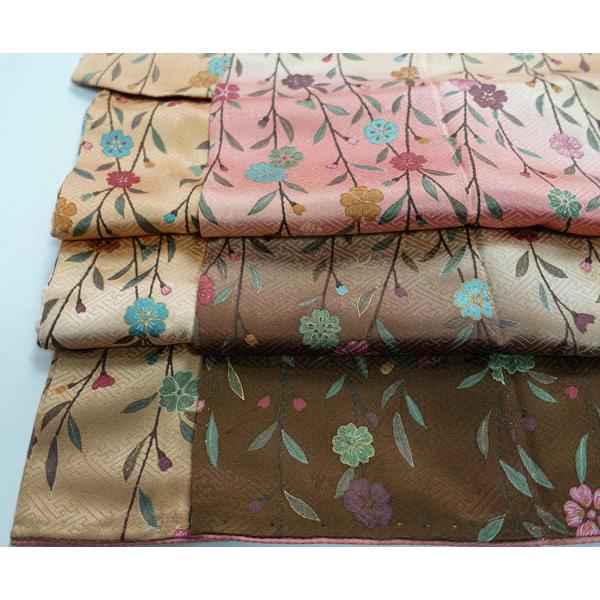 訪問着 沙綾型地紋 枝垂れ桜 段暈し模様 袷 適用身長158cm位 正絹  