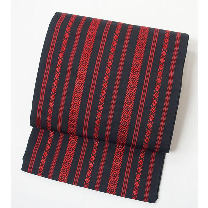 ハ寸名古屋帯 未使用 博多献上柄織 全通柄 手先オープン仕立て  