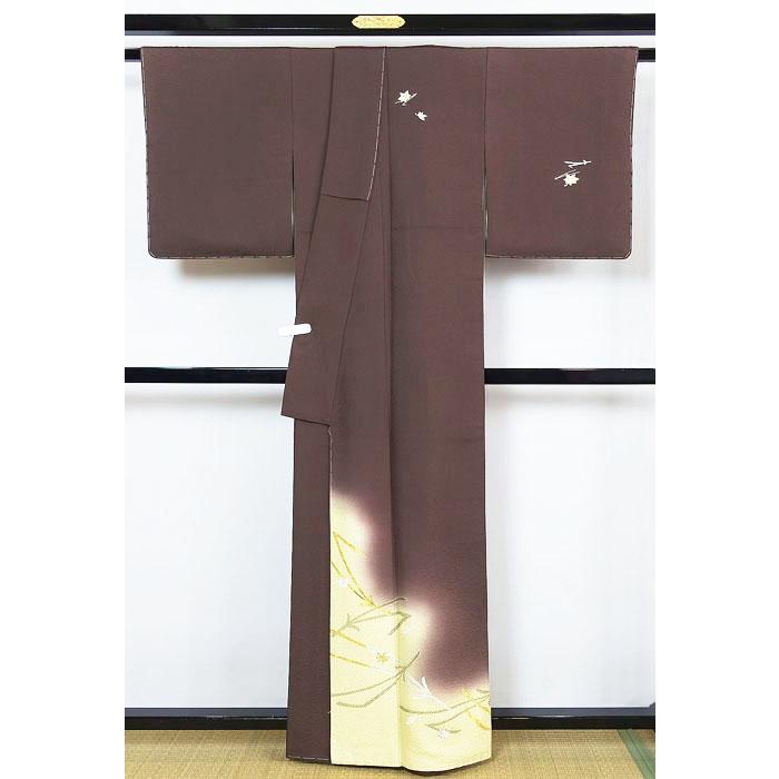 訪問着 未使用 袷のきもの 松葉楓柄模様 身丈160cm 正絹 10846 by 