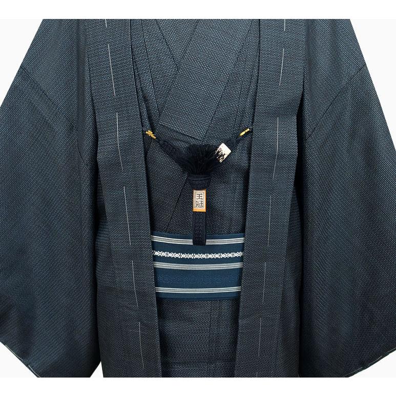 男物 アンサンブル しつけ糸付き未使用 大島紬 100亀甲柄 角帯 羽織  