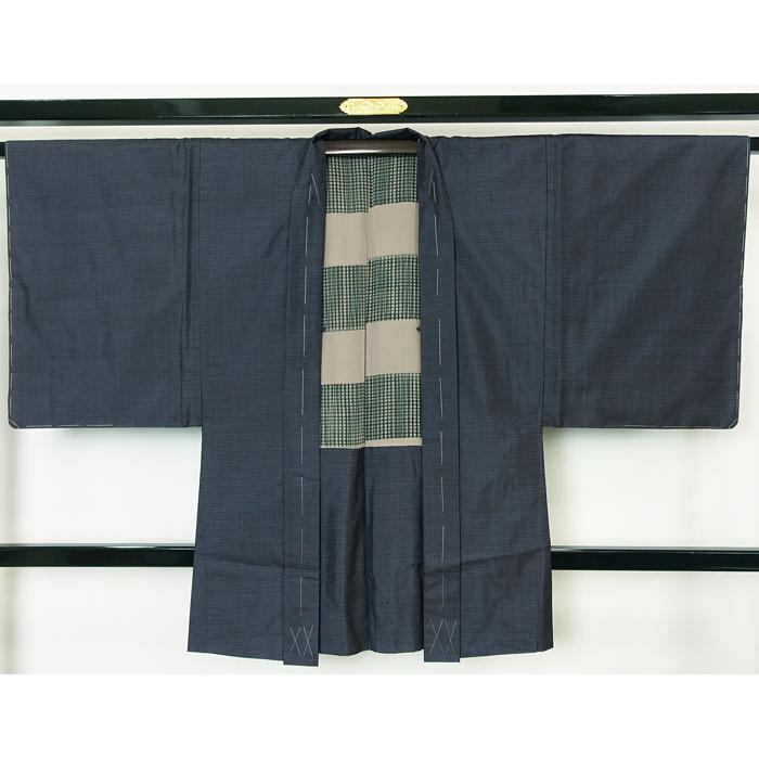 男物 アンサンブル しつけ糸付き未使用 大島紬 100亀甲柄 角帯 羽織  