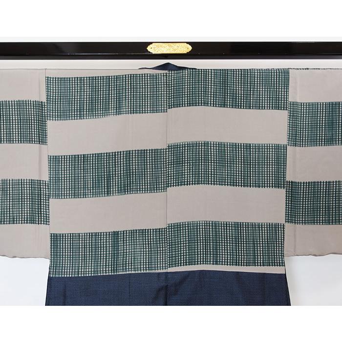 男物 アンサンブル しつけ糸付き未使用 大島紬 100亀甲柄 角帯 羽織  