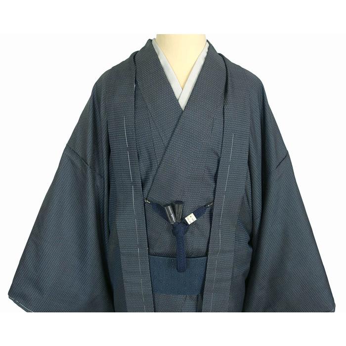 男物アンサンブル しつけ糸付き 大島紬 175cm前後 長襦袢