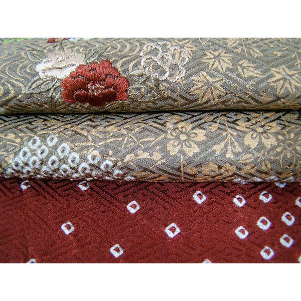 訪問着 沙綾型地紋 絞り 刺繍柄 丸に花菱縫い紋入り 正絹 6309 : 6309 