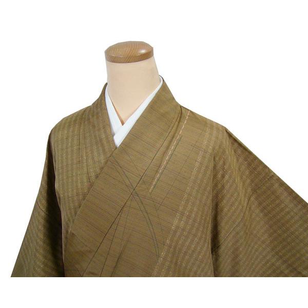 訪問着 手紡ぎ幾何学柄 ろうけつ染 落款入り 正絹 7053 : 7053 