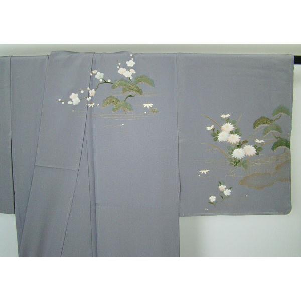 訪問着 庭園に咲き誇る花々 砂金箔雲 正絹 8027 : きものあかね - 通販 