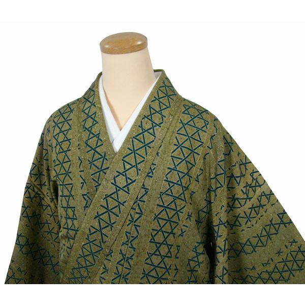 単衣のきもの 濡れ染 竹 垣根柄 小紋 正絹 9118 : きものあかね - 通販  