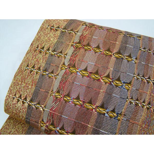 FF-213 すくい織 洒落袋帯 洒落帯 正絹 袋帯 太鼓柄 よろけ織 逸品 FF-213 すくい織 洒落袋帯 洒落帯 正絹 袋帯 太鼓柄 よろけ織 逸品